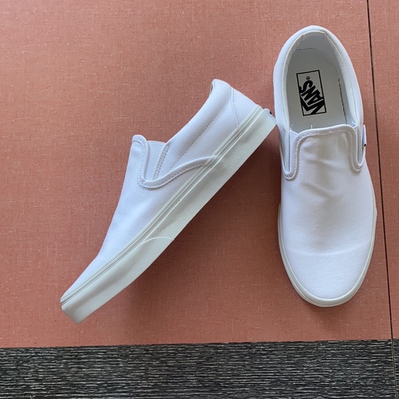 Vans classic all white slip ons - Picture 2 of 3